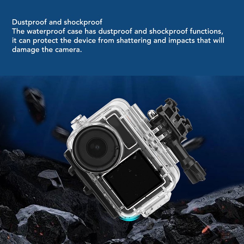 Action Camera Waterproof Case Underwater Protective Housing Case Compatible for