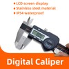 AICEY Digital Caliper Measuring Tool, IP54 Waterproof Stainless Steel Electronic