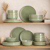 AmorArc Stoneware Dinnerware Sets,Round Reactive Glaze Ceramic Plates and Bowls