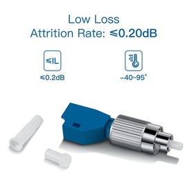 Duogalia 8-Pack FC Male to LC Female Fiber Optic Connector Visual Fault Locator Adapter for Fiber Tester 9/125um Single Mode Fiber Optic Adapter