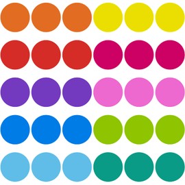 30 Pieces 6 Inch Classroom Floor Dots Floor Stickers Multicolor Classroom Dot Spots for Line up Markers Self Adhesive Vinyl Stickers for Preschool and Kindergarten Elementary Teachers (Chic Color)