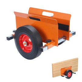 Heavy Duty Panel Dolly 1100 LBS Capacity, Adjustable Clamp Door Cart with 10" Solid Rubber Wheels, All-Terrain Slab Dolly Panel Cart for Drywall Sheets, Wood Panels, Doors, and Heavy Material Handling