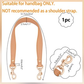 PH PandaHall 20.3 Inch Browner Leather Bag Strap Short Purse Strap 1 Inch Bag Strap Replacement Strap for Bags Handbag Strap for Forearm Shoulder Bags Handbag