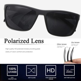 Mens Sunglasses Polarized UV400 Protection Big Sports Sunglasses Driving Golf fishing Wide Sunglasses For Men Vintage Classic