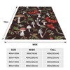 VODRM Cute Mushroom Blanket Berries and Plants Retro Soft Warm
