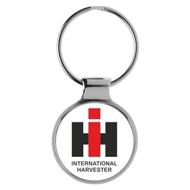 KIESENBERG 3D Keyring Gifts for International Harvester Company IHC Tractor Tractor Farm Machinery Fan A-1378, silver