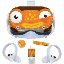 Easy-to-Apply Oculus Quest 2 Fish Eyes Stick Coral Skin Sticker Wrap - Oculus Quest 2 - Stickers Skins Full Wrap Decal Protective Sticker Decal Compatible w/Oculus Quest 2 Cool Accessory