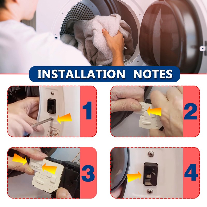 EBF61315802 MFG63099101 Washer Door Lock Switch & Strike Repair Kit,