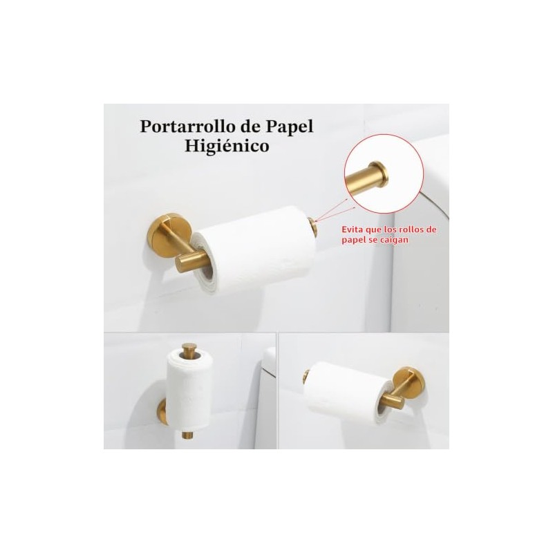 Juego de 4 Piezas de Accesorios de baño de Acero