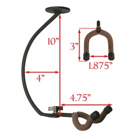 String Swing Guitar Hanger - Ceiling Mount Holder for Electric Acoustic and Bass Guitars - Stand Accessories Home or Studio Wall - Musical Instruments Safe without Hard Cases- CC28RL-K