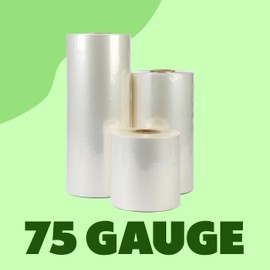 The Boxery Shrink Wrap Film 18" x 42000” (3500’) Heat Wrap POF Centerfold - Polyolefin 75 Gauge - Heavy Duty Grade Heat Shrinkable Film for Packaging - Small Business, Toys, Books, and Much More.