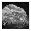 2 x 7.5cm Square Vinyl Stickers - Dolomite Mountain Range