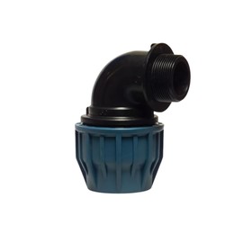 WeltenMarkt 90° Angle Fitting - PP Clamp Connector 25 mm x 3/4 Inch Male Thread - 16 Bar Pressure - DVGW/KIWA/WRAS/SVGW - High Quality Pipe Connector for Irrigation, Industry, Drinking Water