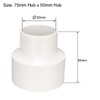 sourcing map 75mm x 50mm PVC Reducing Coupling Hub by