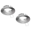 ledscom.de Fere Ceiling Mounting Frame Round Matte Stainless Steel Set