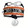Sportybella Wrestling Charm Infinity Bracelet, Jewelry Gift for Wrestlers, Teams,