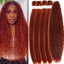 Ginger Boho Braiding Hair Pre stretched for Boho Braids Pre stretched Boho Braiding Hair