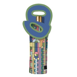 RainCaper Wine Bottle Carrier Tote with Handles, Single, Frank Lloyd Wright Saguaro Forms | Waterproof, Wine Accessories and Gifts for Women, Wedding Gift, Travel