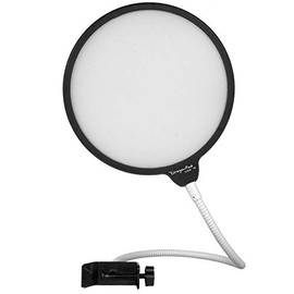 Dragonpad USA- 6" Microphone Studio Pop Filter with Clamp - BLK/WHT