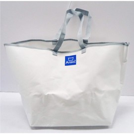Arao! White Ohe Bag, Approx. 15.7 x 15.7 x 9.4 inches (40 x 40 x 24 cm), Large, Laundry Bag, Carry, Lightweight, Waterproof, Laundry