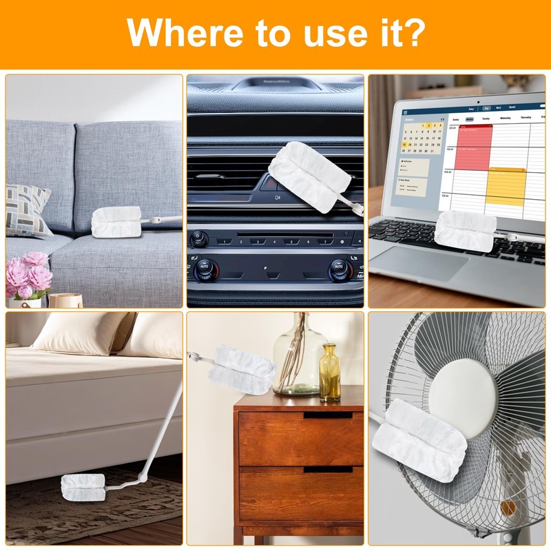 Yeebeny 2 Pcs Replacement Handles Compatible with Swiffer Duster Refill,