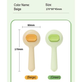 Pet Grooming Brush for Cats & Dogs –Cat Brushes for Indoor Cats, Cat Grooming Supplies –With Massage Function for Short & Long Hair, Removes Loose Fur & Undercoat – Self-Cleaning Slicker Brush