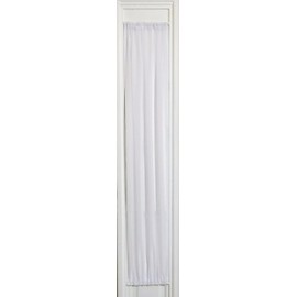White Sheer SIDELIGHT Curtain 29" Wide 63" Lenght Rod Pocket TOP and Bottom