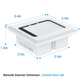 Alacrity Embedded Barcode Scanner,1D/2D QR Code Scanning Module,USB Interface,NFC Reader for Access Control,Locker Code Scanning,Payment Systems,White