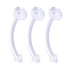 bodyjewellery 3pcs 14g Belly Button Rings Navel Piercing Retainer Clear