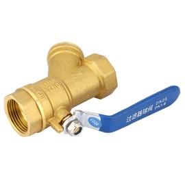 DN25 G1in Y Type Filter Ball Valve Brass One Way Female Thread Valve for Water