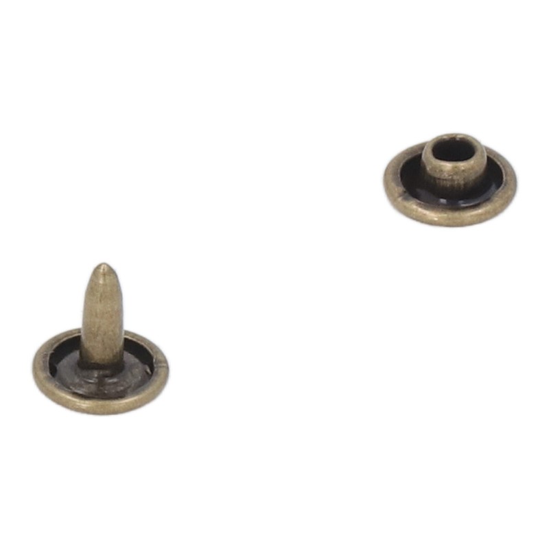 500set Metal Studs Rivets 8mm DIY Iron Double Flat Burr