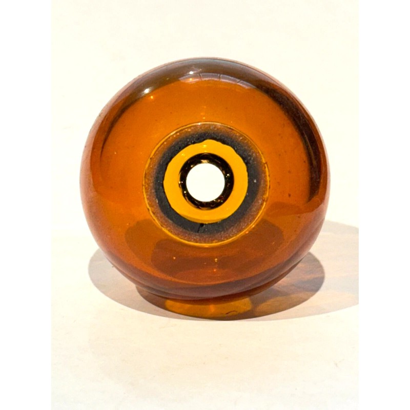 Globe New: Old Stock Hand Blown 3" Diameter Amber Glass