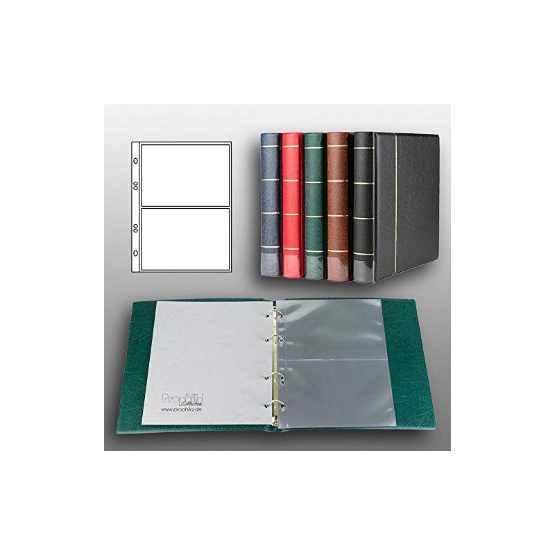 Prophila Postcard Album with 20 pockets for 40 Postcards