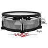 Skin Wrap Compatible with Roland PD-128 Drum Triangle Mosaic Gray