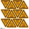 Sticker Warning Sign Warning of Hot Surface Warning Sticker ASR/ISO