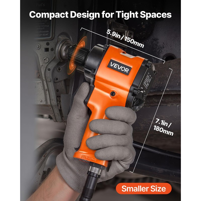 VEVOR 1/2-Inch Air Impact Wrench, Up to 738 ft-lbs Nut-busting