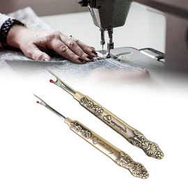 SM SunniMix Sewing Stitch Ripper Needlework Embroidery Tools Practical Thread Remover Sewing Seam Ripper for Mother Knitting Cross Stitch, Green Bronze