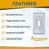Outlet Box Kit, 2x4'' Utility Electrical Box, Tamper Resistant 15