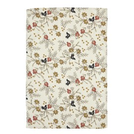Coucke, Ivory Pomegranate French Ecru Kitchen/Tea Towel, Cotton/Linen Blend