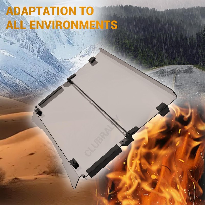 CLUBRALLY Golf Cart Windshield, Fold Down and Anti-UV Windshield Kit