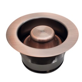Westbrass 3-1/2" EZ-Mount Sink Disposal Flange and Stopper, Antique Copper, D2105-11