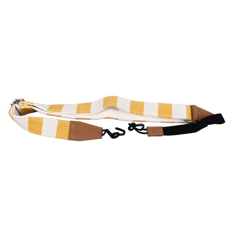 Ukulele Strap Cotton Adjustable Grid Pattern Hole Free Installation Belt