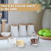 BSTKEY 2 Pack Glass Butter Dishes, Clear Small Glass Butter