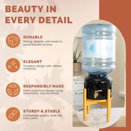 M MERYOTSA M Water Dispenser Stand – Sturdy & Stable Stand for 1-5 Gallon Jugs, Beverage Dispensers, and Water Crocks – Durable Non-Adjustable Drink Dispenser Holder