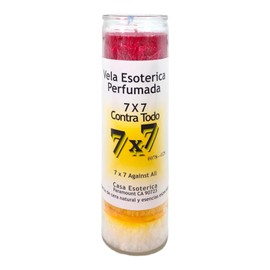 7X7 Against All-Palm Wax Spiritual Intention Spell Candle-[7 Color] | Vela CASA ESOTERICA PERFUMADA- (7X7 Contra TODO)