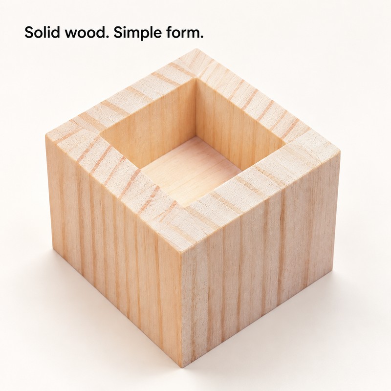 4 Pack Solid Wood Furniture Risers, Square Bed Sofa and