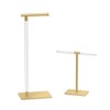 Modern Toilet Paper Holder and Vanity Towel Holder Set, Crystal