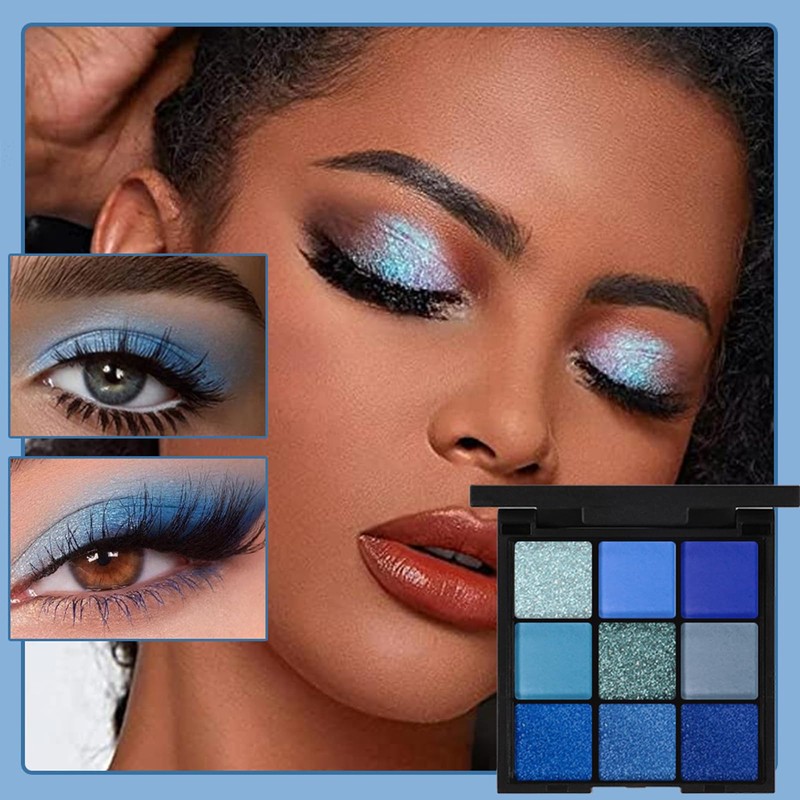 Blue Eyeshadow Palette Royal Blue Eye Shadows Palette For Women,
