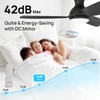 Consciot Ceiling Fan With Light, 44 Inch Low Profile Ceiling