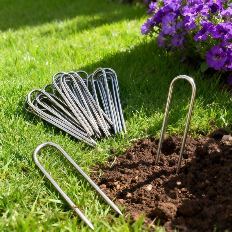 Atlantic 304 Stainless Steel Garden Stakes/Staples 4 Inch 20 Pack